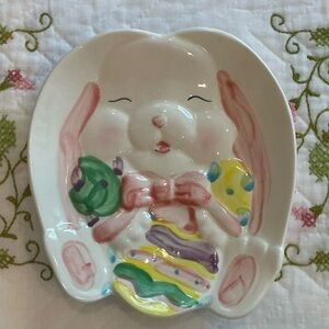 Colorful Ceramic Bunny Plate